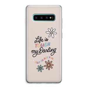 CaseCompany Tough Life: Samsung Galaxy S10 Plus Transparant Hoesje