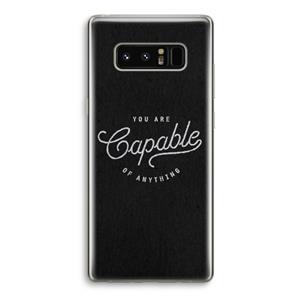 CaseCompany Capable: Samsung Galaxy Note 8 Transparant Hoesje