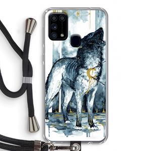 CaseCompany Bleeding Soul: Samsung Galaxy M31 Transparant Hoesje met koord