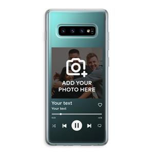 CaseCompany Music Player: Samsung Galaxy S10 Plus Transparant Hoesje