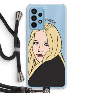 CaseCompany Mary Kate: Samsung Galaxy A52 Transparant Hoesje met koord