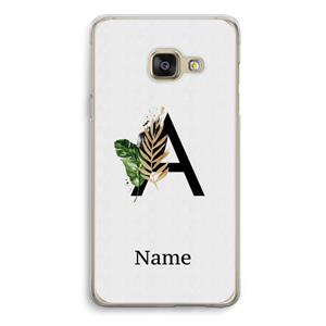 CaseCompany Charcoal Flora: Samsung A3 (2017) Transparant Hoesje