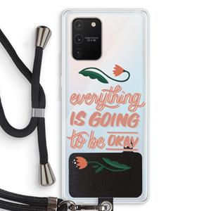 CaseCompany Optimistic flower girl: Samsung Galaxy S10 Lite Transparant Hoesje met koord