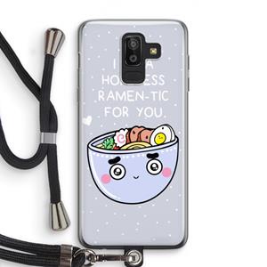CaseCompany I'm A Hopeless Ramen-Tic For You: Samsung Galaxy J8 (2018) Transparant Hoesje met koord