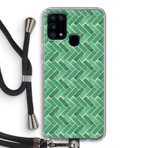 CaseCompany Moroccan tiles 2: Samsung Galaxy M31 Transparant Hoesje met koord