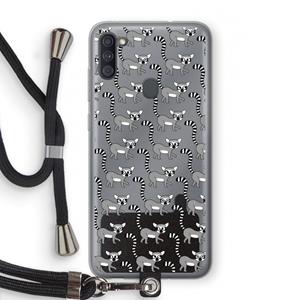 CaseCompany Makis: Samsung Galaxy A11 Transparant Hoesje met koord