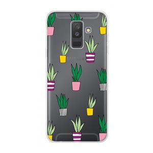 CaseCompany Sanseveria: Samsung Galaxy A6 Plus (2018) Transparant Hoesje