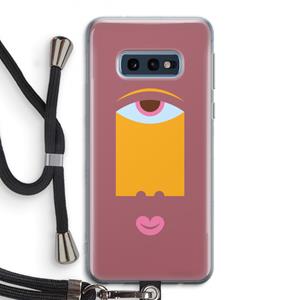 CaseCompany Mono V: Samsung Galaxy S10e Transparant Hoesje met koord