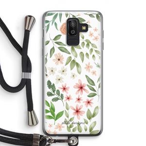 CaseCompany Botanical sweet flower heaven: Samsung Galaxy J8 (2018) Transparant Hoesje met koord