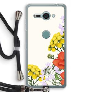 CaseCompany Wilde bloemen: Sony Xperia XZ2 Compact Transparant Hoesje met koord