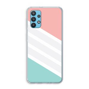 CaseCompany Strepen pastel: Samsung Galaxy A32 4G Transparant Hoesje