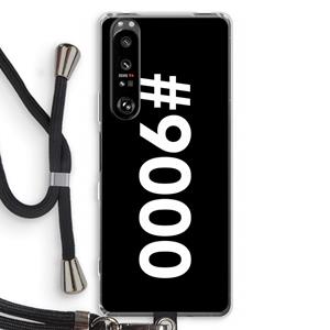 CaseCompany 9000: Sony Xperia 1 III Transparant Hoesje met koord