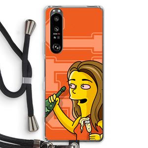 CaseCompany Jamie Lee Simpson: Sony Xperia 1 III Transparant Hoesje met koord
