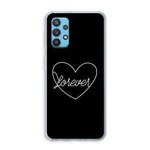 CaseCompany Forever heart black: Samsung Galaxy A32 4G Transparant Hoesje