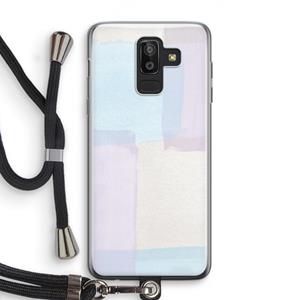 CaseCompany Square pastel: Samsung Galaxy J8 (2018) Transparant Hoesje met koord