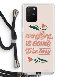 CaseCompany Optimistic flower girl: Samsung Galaxy S10 Lite Transparant Hoesje met koord