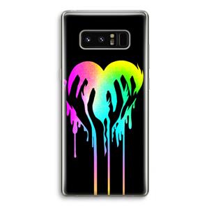 CaseCompany Hold My Heart: Samsung Galaxy Note 8 Transparant Hoesje