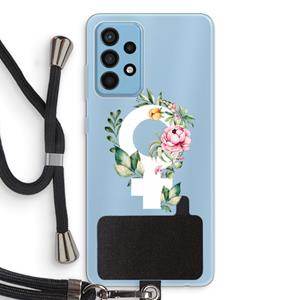 CaseCompany Venus: Samsung Galaxy A52 Transparant Hoesje met koord