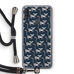CaseCompany Makis: Samsung Galaxy A11 Transparant Hoesje met koord