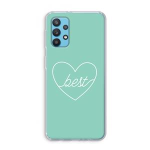 CaseCompany Best heart pastel: Samsung Galaxy A32 4G Transparant Hoesje