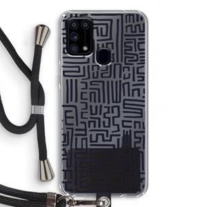 CaseCompany Moroccan Print: Samsung Galaxy M31 Transparant Hoesje met koord