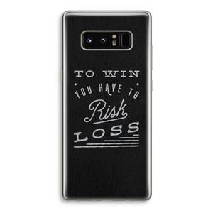 CaseCompany Risk loss: Samsung Galaxy Note 8 Transparant Hoesje