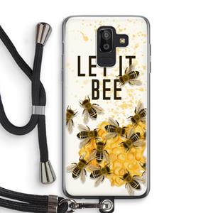 CaseCompany Let it bee: Samsung Galaxy J8 (2018) Transparant Hoesje met koord
