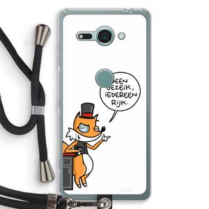 CaseCompany Geen Gezeik: Sony Xperia XZ2 Compact Transparant Hoesje met koord