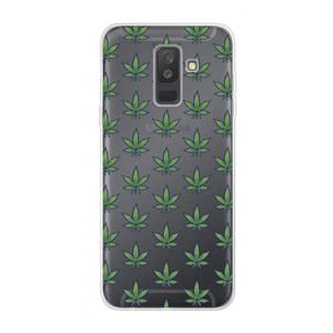 CaseCompany Weed: Samsung Galaxy A6 Plus (2018) Transparant Hoesje