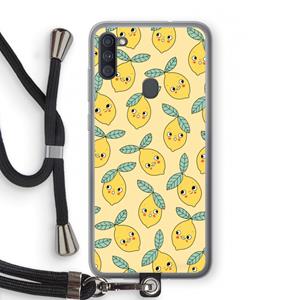 CaseCompany Citroenen: Samsung Galaxy A11 Transparant Hoesje met koord