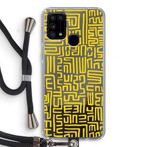 CaseCompany Majorelle Blue Print: Samsung Galaxy M31 Transparant Hoesje met koord