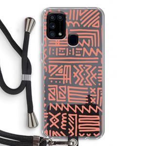 CaseCompany Marrakech Pink: Samsung Galaxy M31 Transparant Hoesje met koord