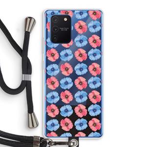 CaseCompany Klaproosjes: Samsung Galaxy Note 10 Lite Transparant Hoesje met koord
