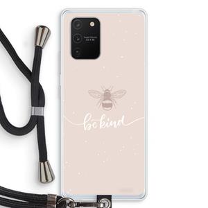 CaseCompany Be(e) kind: Samsung Galaxy S10 Lite Transparant Hoesje met koord