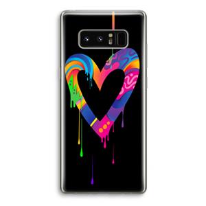 CaseCompany Melts My Heart: Samsung Galaxy Note 8 Transparant Hoesje