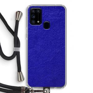 CaseCompany Majorelle Blue: Samsung Galaxy M31 Transparant Hoesje met koord