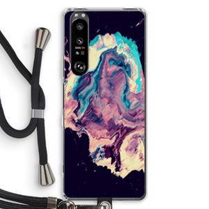 CaseCompany Cosmic Silence: Sony Xperia 1 III Transparant Hoesje met koord