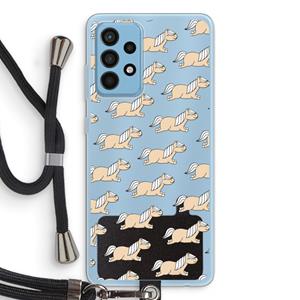CaseCompany Ponys: Samsung Galaxy A52 Transparant Hoesje met koord