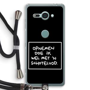 CaseCompany Schotelvod: Sony Xperia XZ2 Compact Transparant Hoesje met koord
