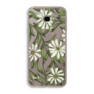 CaseCompany Wit bloemenpatroon: Samsung Galaxy J4 Plus Transparant Hoesje
