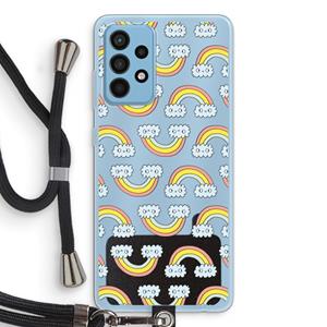 CaseCompany Regenboog: Samsung Galaxy A52 Transparant Hoesje met koord