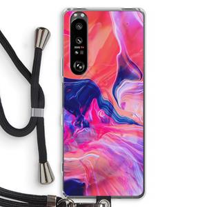 CaseCompany Earth And Ocean: Sony Xperia 1 III Transparant Hoesje met koord