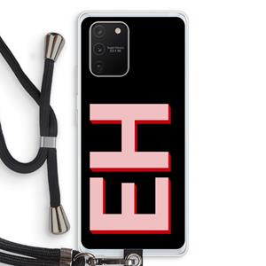 CaseCompany Monogram: Samsung Galaxy S10 Lite Transparant Hoesje met koord