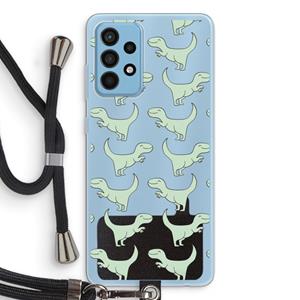 CaseCompany Dinos: Samsung Galaxy A52 Transparant Hoesje met koord