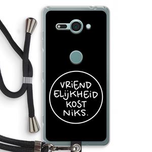 CaseCompany Vriendelijkheid: Sony Xperia XZ2 Compact Transparant Hoesje met koord