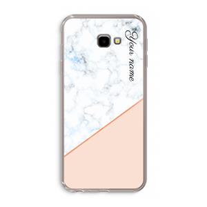 CaseCompany Marmer in stijl: Samsung Galaxy J4 Plus Transparant Hoesje