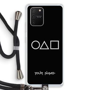 CaseCompany Squid Game: Samsung Galaxy S10 Lite Transparant Hoesje met koord