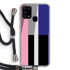 CaseCompany Gestalte 4: Samsung Galaxy M31 Transparant Hoesje met koord