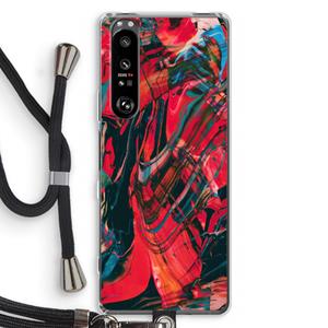 CaseCompany Endless Descent: Sony Xperia 1 III Transparant Hoesje met koord