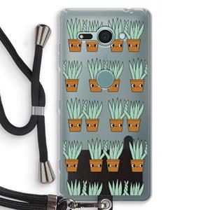 CaseCompany Sansevieria: Sony Xperia XZ2 Compact Transparant Hoesje met koord